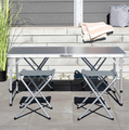 Campingsett m/ bord og 4 stoler - Sunlife